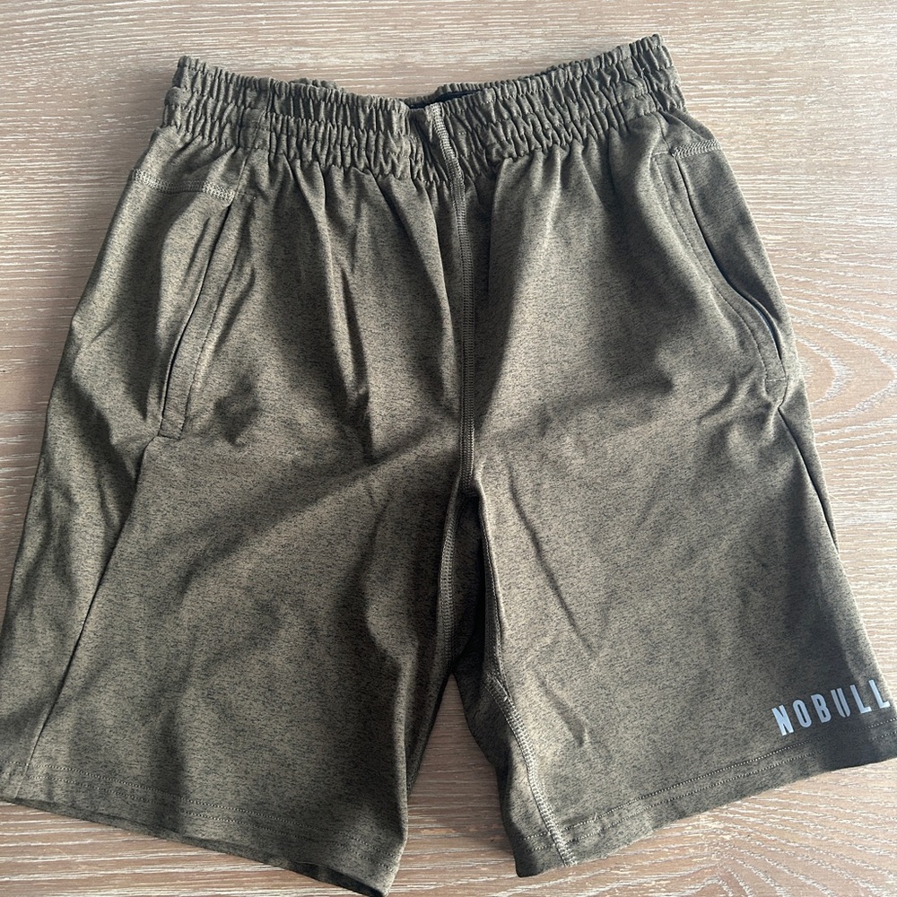 NOBULL Brown Athletic Shorts with Elastic Waistband